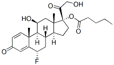 6alpha-fluoro-11beta,17,21-trihydroxypregna-1,4-diene-3,20-dione 17-valerate  结构式