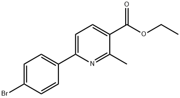 ETHYL 6-(4-BROMOPHENYL)-2-METHYLPYRIDINE-3-CARBOXYLATE 结构式