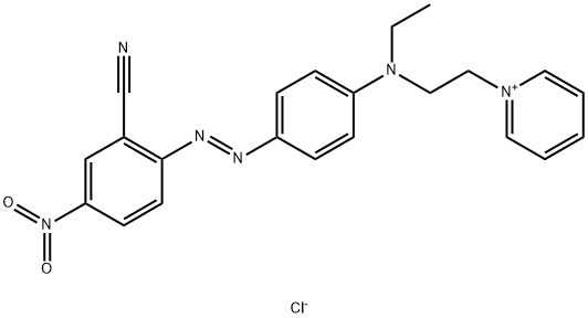 1-[2-[[4-[(2-氰基-4-硝基苯基)偶氮]苯基]乙氨基]乙基]吡啶氯化盐 结构式