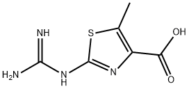 4-Thiazolecarboxylicacid,2-[(aminoiminomethyl)amino]-5-methyl-(9CI) 结构式
