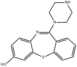 11-(1-哌嗪)-二苯并[b,f][1,4]硫氮杂革-7-醇 结构式