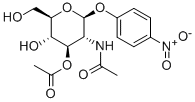 4-硝基苯基 2-(乙酰氨基)-2-脱氧-BETA-D-吡喃葡萄糖苷 3-乙酸酯 结构式
