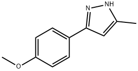 3-(4-甲氧基苯基)-5-甲基-1H-吡唑 结构式