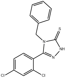 4-苄基-5-(2,4-二氯苯基)-2,4-二氢-3H-1,2,4-三唑-3-硫酮 结构式