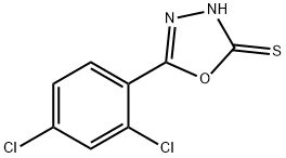 5-(2,4-二氯-苯基)-[1,3,4]恶二唑-2-硫醇 结构式