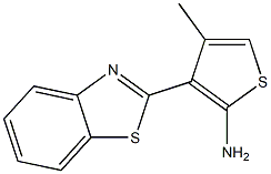 3-(1,3-苯并噻唑-2-基）-4-甲基噻吩-2-胺 结构式