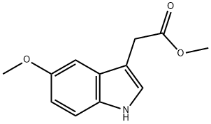 5-甲氧基吲哚-3-乙酸甲酯 结构式