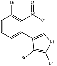 2,3-Dibromo-4-(3-bromo-2-nitrophenyl)-1H-pyrrole 结构式