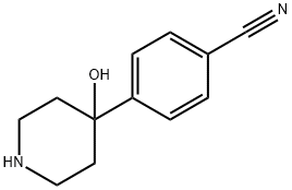 4-(4-羟基哌啶-4-基)苯甲腈 结构式