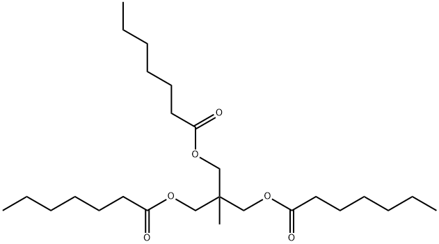 Ethylidynetris(methanol heptanoate) 结构式