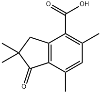 2,2,5,7-四甲基-1-氧代-2,3-二氢-1H-茚-4-羧酸 结构式