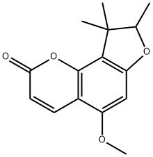 8,9-Dihydro-5-methoxy-8,9,9-trimethyl-2H-furo[2,3-h]-1-benzopyran-2-one 结构式