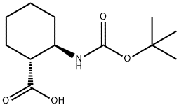 (1R,2R)-BOC-氨基环己烷羧酸 结构式