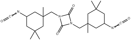 2,4-dioxo-1,3-diazetidine-1,3-diylbis[methylene(1,5,5-trimethylcyclohexane-1,3-diyl)] diisocyanate 结构式