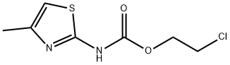 Carbamic  acid,  (4-methyl-2-thiazolyl)-,  2-chloroethyl  ester  (9CI) 结构式
