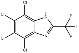 4,5,6,7-tetrachloro-2-trifluoromethylbenzimidazole 结构式