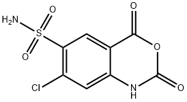 7-CHLORO-2,4-DIOXO-1,4-DIHYDRO-2H-BENZO[D][1,3]OXAZINE-6-SULFONAMIDE 结构式