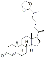 25-(1,3-Dioxolan-2-yl)-26-norcholest-4-en-3-one 结构式