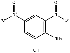 2-氨基-3,5-二硝基苯酚 结构式