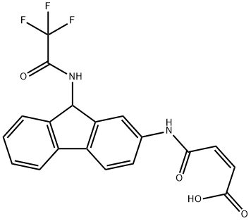 3-[[9-[(2,2,2-trifluoroacetyl)amino]-9H-fluoren-2-yl]carbamoyl]prop-2- enoic acid 结构式