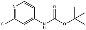 2-氯砒啶-4-氨基甲酸叔丁酯 结构式