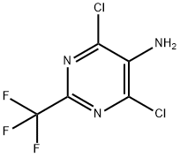2-三氟甲基-5-氨基-4,6-二氯嘧啶 结构式