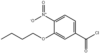 3-丁氧基-4-硝基苯甲酰氯 结构式