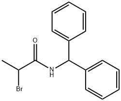 2-溴-N-[二(苯基)甲基]丙酰胺 结构式