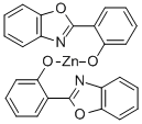 双[2-(2-苯并恶唑基)苯酚]锌 (II) 结构式