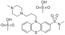 甲磺酸硫达唑嗪 结构式