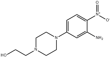 2-[4-(3-Amino-4-nitrophenyl)piperazin-1-yl]ethan-1-ol 结构式