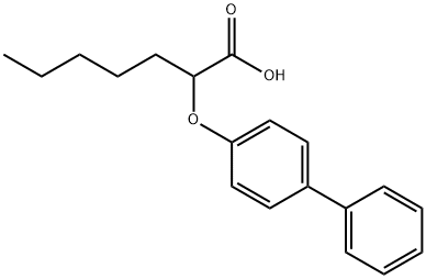 2-([1,1'-Biphenyl]-4-yloxy)heptanoic acid 结构式