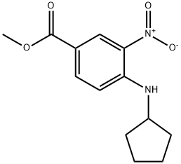 4-(环戊基氨基)-3-硝基苯甲酸甲酯 结构式