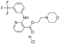 2-morpholinoethyl 2-(alpha,alpha,alpha-trifluoro-m-toluidino)nicotinate monohydrochloride 结构式