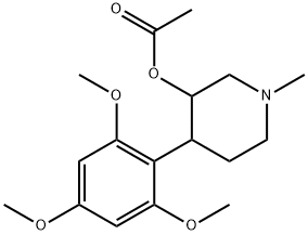 1-甲基-4-(2,4,6-三甲氧基苯基)哌啶-3-基乙酸酯 结构式