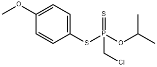 (Chloromethyl)phosphonodithioic acid O-isopropyl S-(p-methoxyphenyl) ester 结构式