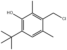 2-叔丁基-3-氯甲基-4,6-二甲基苯酚 结构式