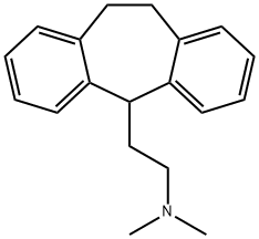 10,11-Dihydro-N,N-dimethyl-5H-dibenzo[a,d]cycloheptene-5-ethanamine 结构式