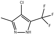 4-氯-5-甲基-3-(三氟甲基)吡唑 结构式