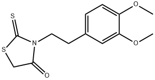 3-(3,4-二甲氧基苯乙基)-2-硫代噻唑烷-4-酮 结构式