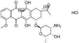 盐酸柔红霉素 结构式