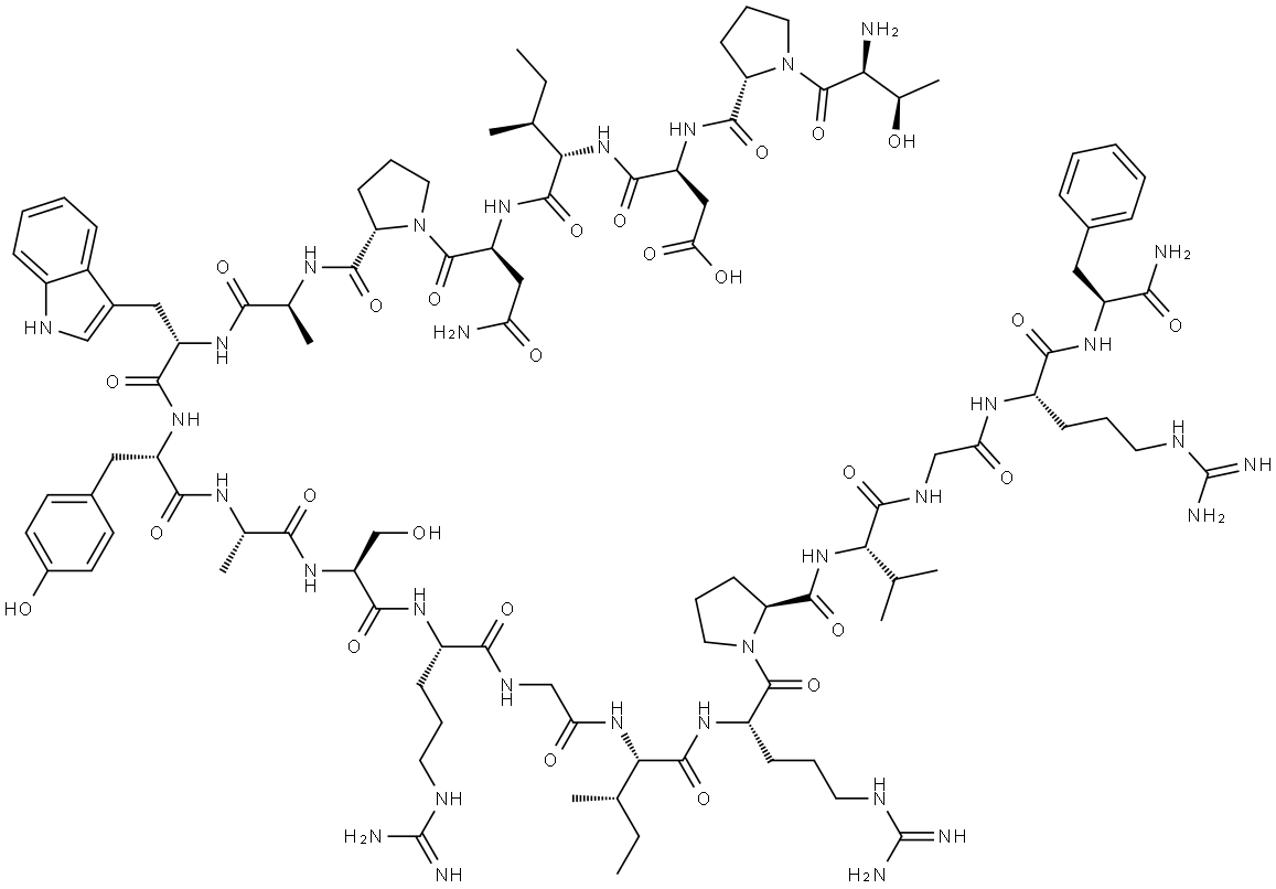 THR-PRO-ASP-ILE-ASN-PRO-ALA-TRP-TYR-ALA-SER-ARG-GLY-ILE-ARG-PRO-VAL-GLY-ARG-PHE-NH2 结构式