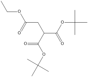 2-(乙氧基羰基甲基)丙二酸二叔丁酯 结构式
