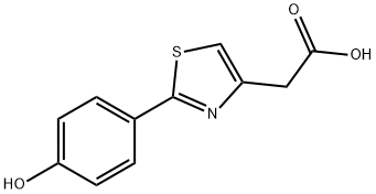 2-[2-(4-羟基苯基)-1,3-噻唑-4-基]乙酸 结构式