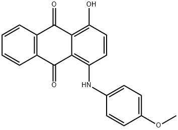 1-羟基-4-[(4-甲氧基苯)氨基]-9,10-蒽二酮 结构式