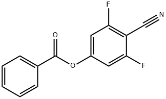 4-(苯甲酰氧基)-2,6-二氟苯甲腈 结构式