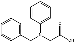 2-[苄基(苯基)氨基]乙酸 结构式