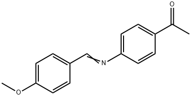 4-乙酰基-N-(4-甲氧基苯亚甲基)苯胺 结构式