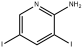 2-氨基-3,5-二碘吡啶 结构式