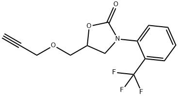 5-[(2-Propynyloxy)methyl]-3-[2-(trifluoromethyl)phenyl]-2-oxazolidinone 结构式